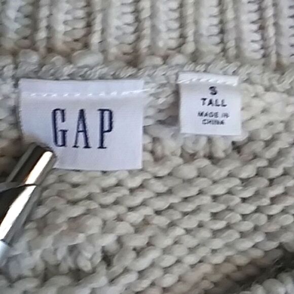 Gap Sweater Women's BAUBLES 3D Popcorn Knit Oatmeal 90s Y2K Small Tall - Picture 7 of 9